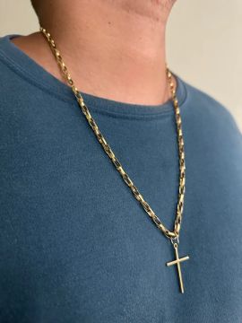 Cordão de Ouro 18k com Cruz