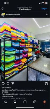 Camisas, fardamentos personalizados- Variedade de cores e tamanhos