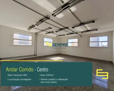 Andar corrido para alugar no Edifício Sul América no centro de BH