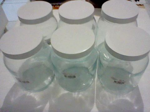 Potes de vidro kit com 8