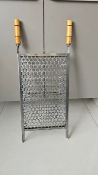 Grelha dupla para Churrasco em Aço Inox - 50 x 30 cm