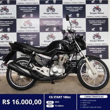 Honda CG Start 160cc 2023 - Impecável