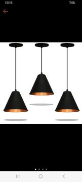 Kit com 3 Luminárias 