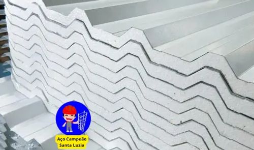 TELHA GALVANIZADA SEMI SANDUÍCHE 0,43MM APENAS R$47,85 O METRO! (DE 2 ATÉ 7 METROS)