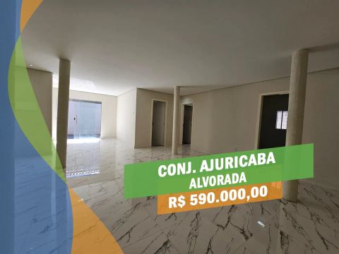 Casa 4Qts/2Sts no Conj. Ajuricaba