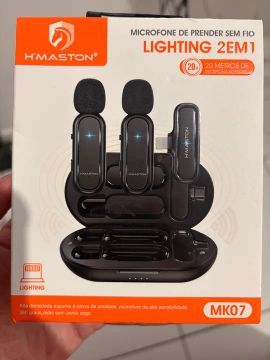 Microfones de Lapela sem fio - entrada para IPhone 