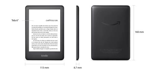 Kindle 10a. geração com bateria de longa duração - Cor Preta