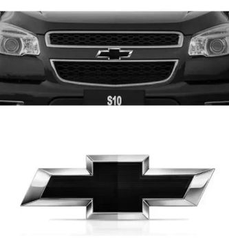 Emblema Gravata Da Grade S10 2013 A 2018 Black Piano