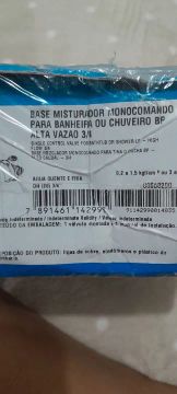 Base misturador monocomando banheira ou chuveiro BP alta vazão 3/4