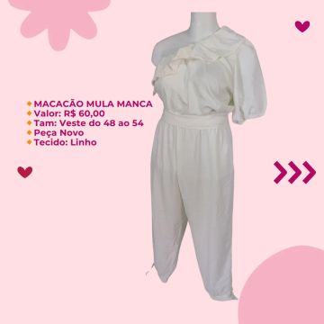 Macacão MULA MANCA - Branco - Novo