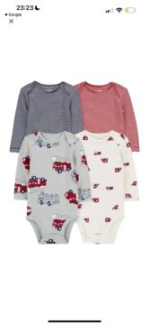 KIT BODY BEBÊ 5 PEÇAS BOMBEIRO CARTERS 