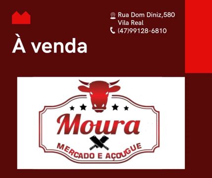 À venda Mercado e Açougue 