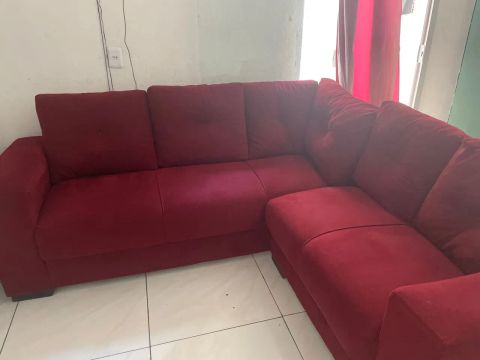 Sofá de Canto Vermelho