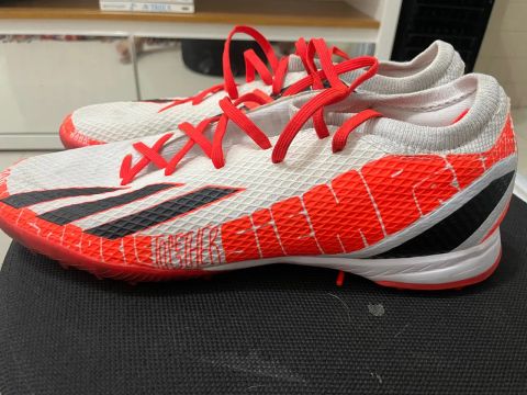 Chuteira Society Adidas X Speedportal.1 TF Laranja e Branco - Tamanho 43