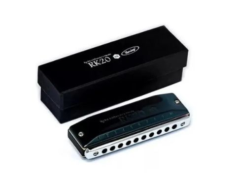 Gaita Harmônica Hering Rk 203c Black Em C (dó) Preta