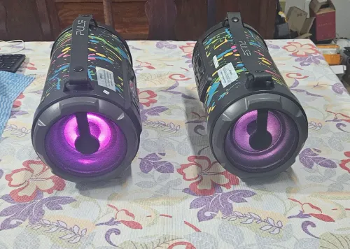 Caixa de som Bluetooth Pulse Bazooka 120W RMS BT/AUX/USB LED