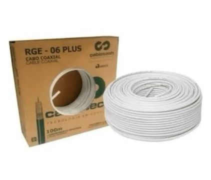 Cabo Coaxial RGE-06 Plus 100m - Novo