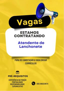 Vaga de emprego 