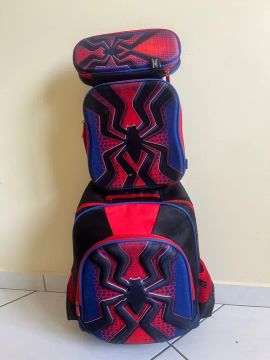 Mochila escolar com lancheira e pochete 