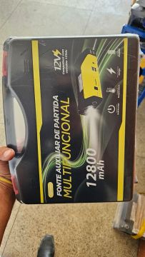 Fonte auxiliar de partida multifuncional 12800 mAh 12V