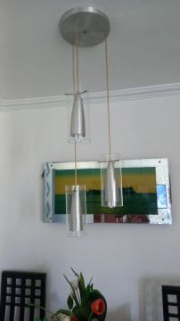 Lustre moderno de 3 cúpulas