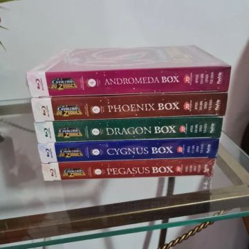 blu-ray lacrado coleção os cavaleiros do zodíaco os 5 boxes