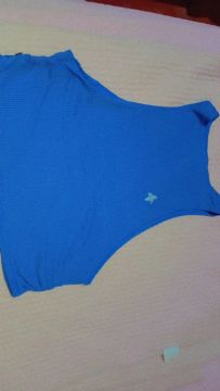 Regata azul de malha - tamanho M