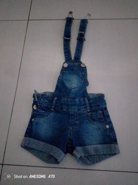 Macacão Jeans Bebê - Tamanho P