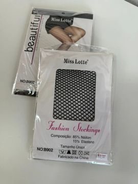 Meia Calça Arrastão preto Tam:único 