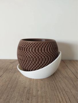 Vaso de planta com design moderno