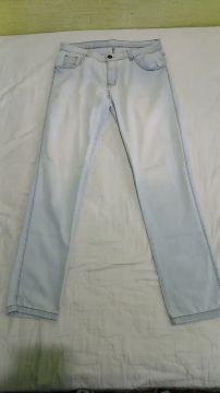 Calça Jeans Reta Azul Clara