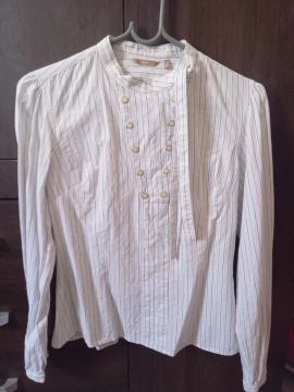 Blusa manga longa com gola e amarração Siberian P