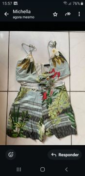 Macacão Floral - Novo - Tamanho M
