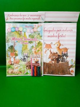 Kit Colorir Com Lápis Bosque