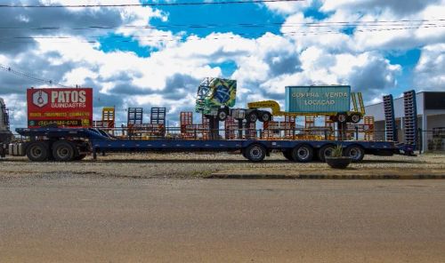 #33 Prancha Carrega Tudo Reta Azul 04 Eixos 2021