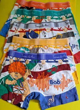Kit com 5 Cuecas infantis Turma do Aui - Bob