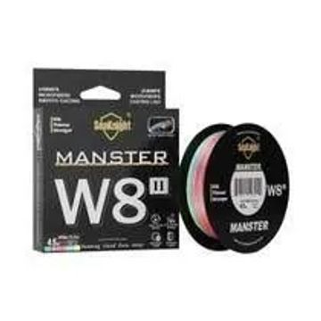 Linha de Pesca Multifilamento 500m, 8 Fios MANSTER, Cor: Colorida - 0,16mm - 22LB