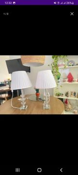 2 Abajures de Cristal - Elegância e Estilo