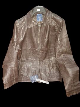 Jaqueta de Couro Marrom Masculina