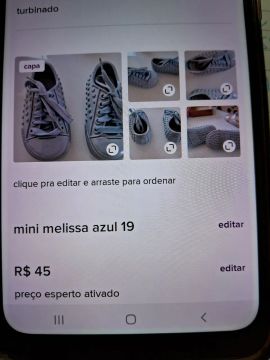 Tênis Mini Melissa Azul 19
