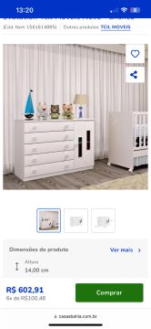 Comoda com cama infantil