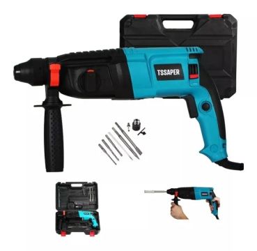 Martelete Perfurador Rompedor Tssaper 4J 960w Sds Plus Profissional maleta acessórios 220v
