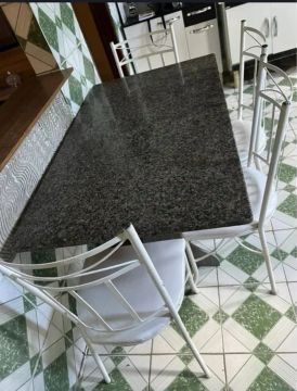 4 Cadeiras de Jantar em Metal Branco