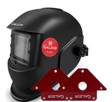 Kit Profissional com Máscara Solda Automática + 2 Esquadros Magnéticos de 25kg