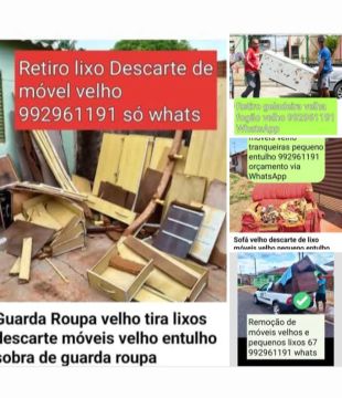 Caçamba entulho NÃO AQ TIRA MÓVEIS VELHOS
