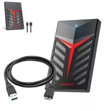 Case Externo Gaveta Gamer para HD SSD USB 3.0 SATA com LED Indicador e Cabo