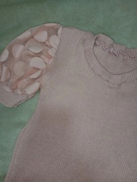 Blusa de Malha com Detalhes em Renda-NOVO