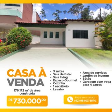 Forest Hill, Casa Térrea, 176.172 m², 3 suítes, 4 vgs garagem, Av. Torquato Tapajós