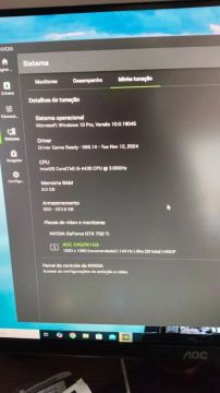 PC Gamer com GTX 750 Ti - 144Hz
