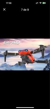 Drone E99 pro com Câmera, 1 bateria, E99Pro, Rádio controle, bolsa bag, sem GPS